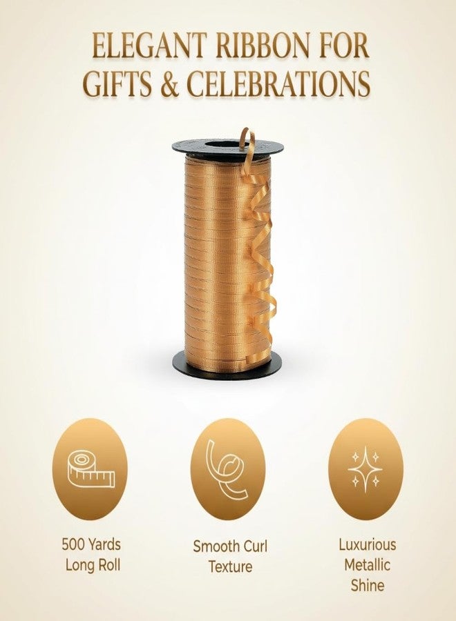 Berwick 1 15 Splendorette Crimped Curling Ribbon, 3/16-Inch Wide by 500-Yard Spool, Gold,1 Pack - Image 2